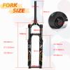 BUCKLOS 26/27.5/29 inch MTB Fork 120mm Travel, 1-1/8" Straight/Tapered Mountain Bike Fork Rebound Adjust, 15mm100mm Axle, Manual Lockout Air Shocks view 4