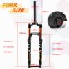 BUCKLOS 26/27.5/29 inch MTB Fork 120mm Travel, 1-1/8" Straight/Tapered Mountain Bike Fork Rebound Adjust, 15mm100mm Axle, Manual Lockout Air Shock view 3
