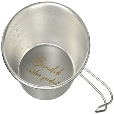 BUNDOK Sierra BD-581 Cup, Capacity: 11.2 fl oz (330 ml), Silver