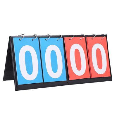 Yosoo 4 Digit Score Keeper Score Flipper, Portable Scoreboard Soccer, Lightweight Game Scoring Flip Chart for Games Basketball Tennis Table