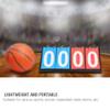 Yosoo 4 Digit Score Keeper Score Flipper, Portable Scoreboard Soccer, Lightweight Game Scoring Flip Chart for Games Basketball Tennis Table view 4