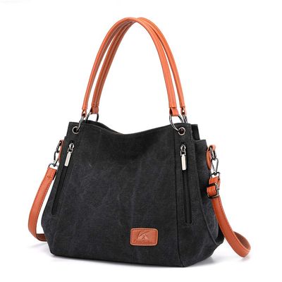 Chikencall Women Vintage Hobo Bag Causal Canvas Shoulder Bags Multi-pocket Daily Purses Shopper Satchels Christmas Tote