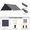 FREE SOLDIER Waterproof Portable Tarp Multifunctional Outdoor Camping Traveling Awning Backpacking Tarp for Shelter Rain (Gray 1010.5ft) view 2
