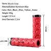 2 Pcs Bike Handlebar Grips Skull Style Bicycle Grips Soft Rubber Lock-on Handle Grips for Bicycle Mountain BMX (Black) view 3
