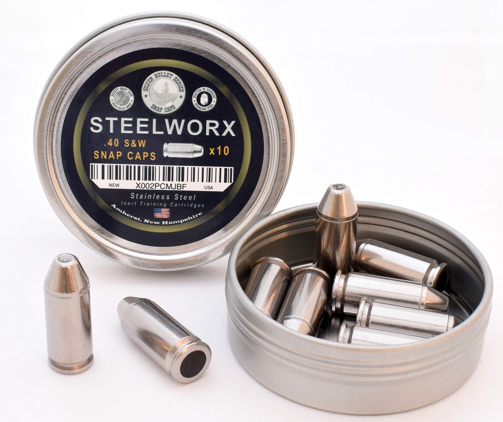 Steelworx S&W 40 Snap Caps/Dry Fire Training Rounds (10)