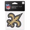 WinCraft New Orleans Saints Logo 4" x 4" Color Perfect Cut Decal view 2
