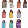 Andongnywell Women's Strapless Floral Casual Mini Beach Dress Cover-ups Dress Ladies Print Tube top Dresses (Green,Small) view 2