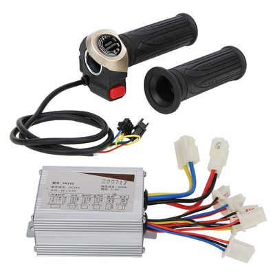 Brush Controller, 24V 500W Aluminum Alloy Throttle Handle Kit LCD Display Universal Electric Modification for DIY Enthusiasts E-Bike Scooter Custom Vehicle Projects