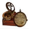 Personalized Engraved Vintage Compass- Antique Brass Poem Compass with Leather Case Gift for Men Women, Customized Compass (A-for Dad from Daughter) view 1