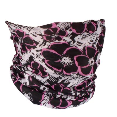 Neck Gaiter Face Mask Cover Scarf Bandana Balaclava - Multi-Functional Headwear - Men's and Women's - Pink Hibiscus - 10 Pack