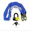 Kryptonite New York Fahgettaboudit 1415 Chain w/NY Disc Lock - 5', 14mm Chain and 15mm Lock High-Security Anti-Theft Protection for Bicycle, E-Bike, Scooter, Motorcycles, and ATV/UTV - Blue view 1