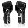 Fairtex Muay Thai Boxing Gloves BGV9 - Heavy Hitter Mexican Style Training & Sparring Gloves for Kick Boxing MMA K1 (Black/White Piping, 10 oz) view 3