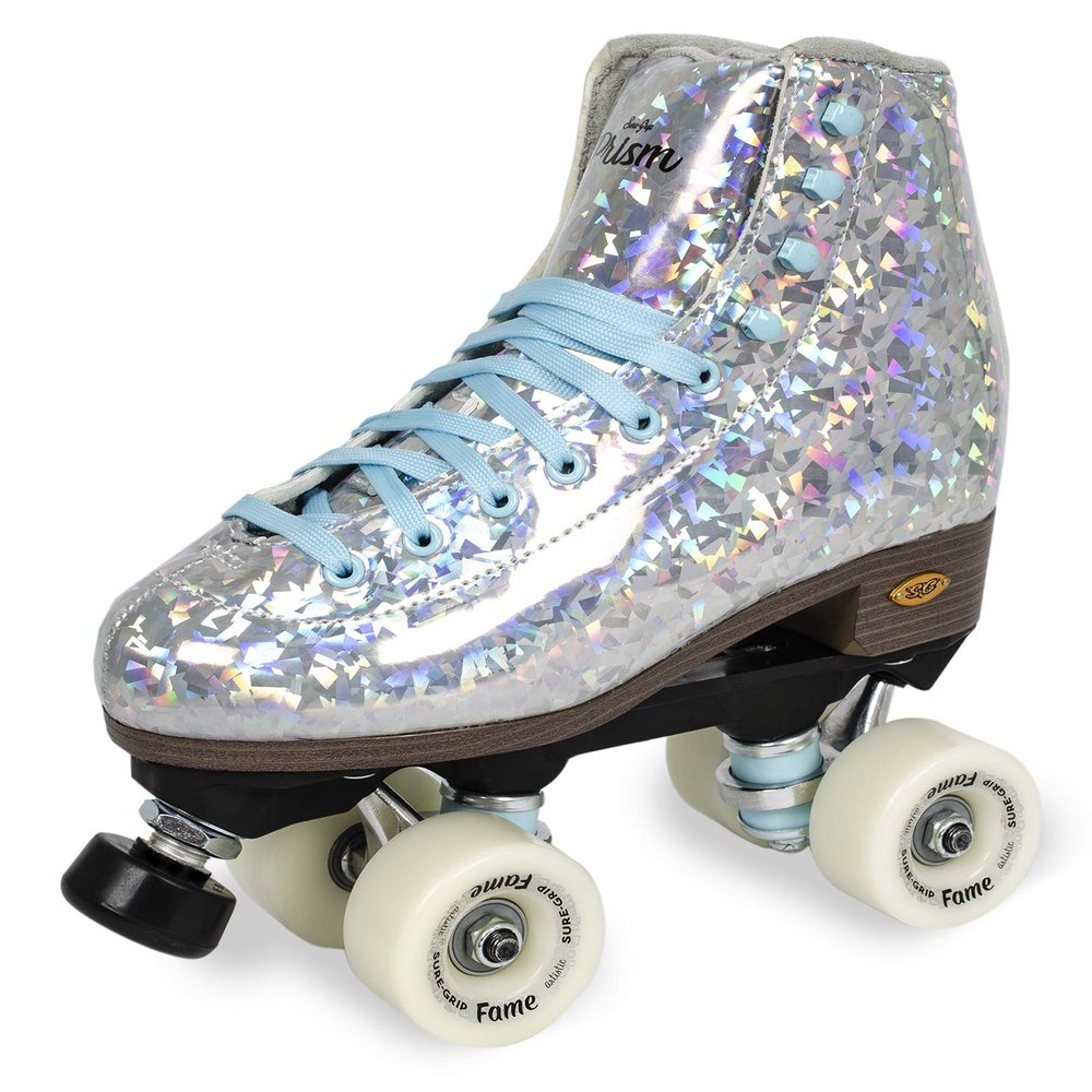 Sure-Grip Prism Plus Roller Skates Indoor (Sliver, Size 9)