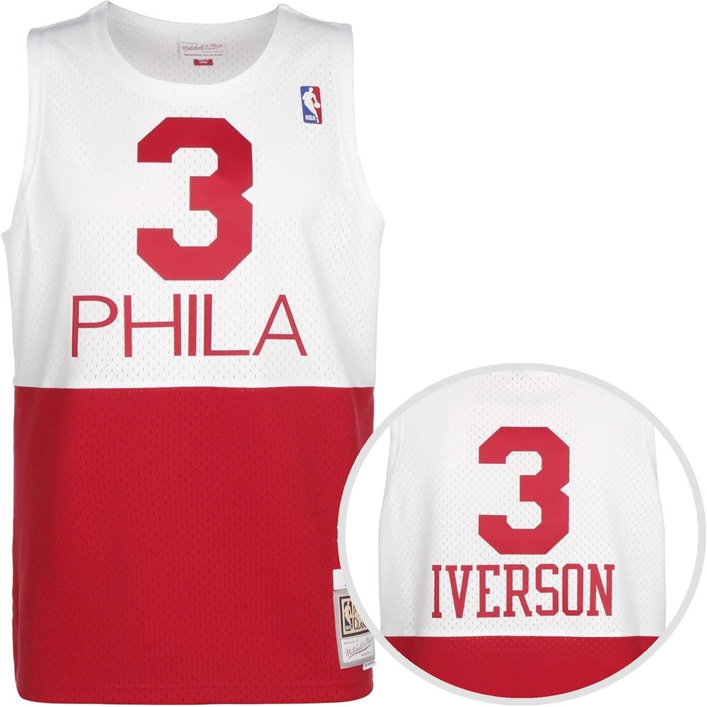 Allen Iverson Philadelphia 76ers 2003-04 Men's Swingman Jersey (Medium) Red