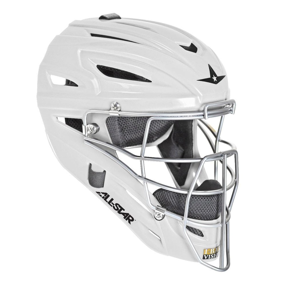 All-Star MVP2500WH S7 Catching Helmet/Adult/Solid WH