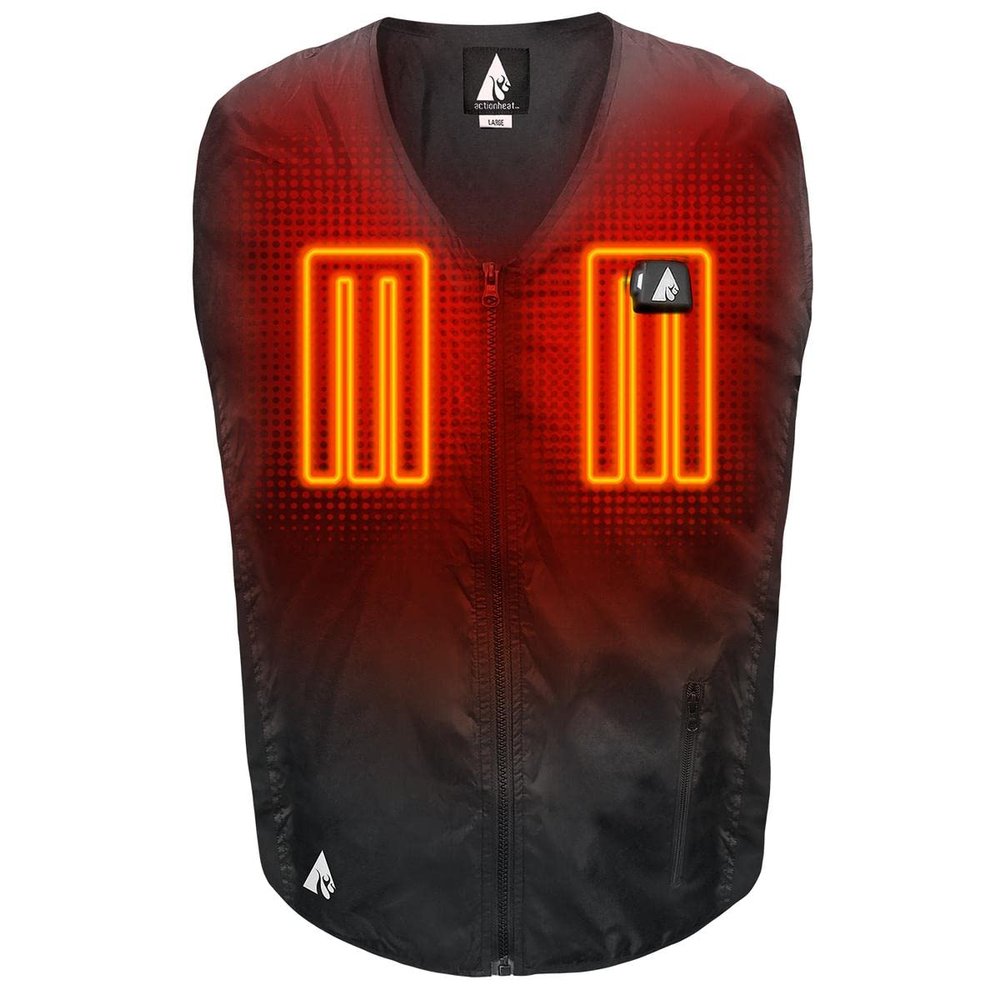 ActionHeat 5V Heated Vest Liner, Wear under any Jacket, Electric Vest for Hiking, Hunting, Outdoors, Motorcycle, Work Black L/XL