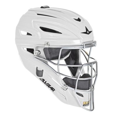 All-Star MVP2510WH S7 Catching Helmet/Youth/Solid WH
