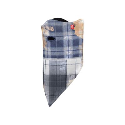 Airhole Unisex Facemask Standard 2 Layer Cold Weather Facemask (Faded Plaid, Small/Medium)