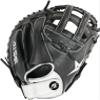 All-Star CMW3001-BBK/WHLHT 33.5" H-Web Open Back BLK/WHT Softball CM BK/WH LHT view 1