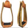 CHALLENGER Western Horse Saddle Rawhide Covered Aluminum Slanted Roper Stirrups Knee 51209 view 1
