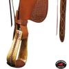 CHALLENGER Western Horse Saddle Rawhide Covered Aluminum Slanted Roper Stirrups Knee 51209 view 2