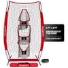 PowerNet Lacrosse & Football Passing Net, 4 x 8 FT Portable 3 Target Pocket Throwing Trainer, Football Training Equipment to Improve QB Accuracy, Throwing Net & Kicking Practice Equipment view 1