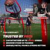 PowerNet Lacrosse & Football Passing Net, 4 x 8 FT Portable 3 Target Pocket Throwing Trainer, Football Training Equipment to Improve QB Accuracy, Throwing Net & Kicking Practice Equipment view 2