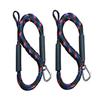 Pactrade Marine Boat Pontoon Kayak PWC Jet Ski Bungee Dock Line Mooring Rope 4'-5.5' with SS316 Snap Hook Salt and Fresh Water Use 2 Pack (Red, Blue & Black) view 1