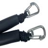 Pactrade Marine Boat Pontoon Kayak PWC Jet Ski Bungee Dock Line Mooring Rope 4'-5.5' with SS316 Snap Hook Salt and Fresh Water Use 2 Pack (Red, Blue & Black) view 3