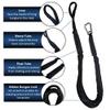 Pactrade Marine Boat Pontoon Kayak PWC Jet Ski Bungee Dock Line Mooring Rope 4'-5.5' with SS316 Snap Hook Salt and Fresh Water Use 2 Pack (Red, Blue & Black) view 4