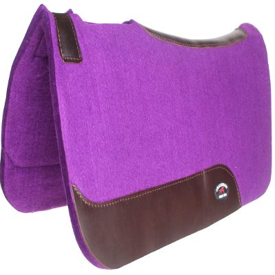 CHALLENGER Horse Saddle PAD Western Contoured Wool Felt Moisture Wicking Purple 39RT06PRP
