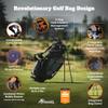 Frogger Function Hybrid Golf Bag for Men and Women with Stand, Charcoal/Black - Ultra Lightweight Golf Bag with 7 Spacious Pockets, 2 Integrated Latch-it Receivers and Ergonomic Dual Shoulder Straps view 2