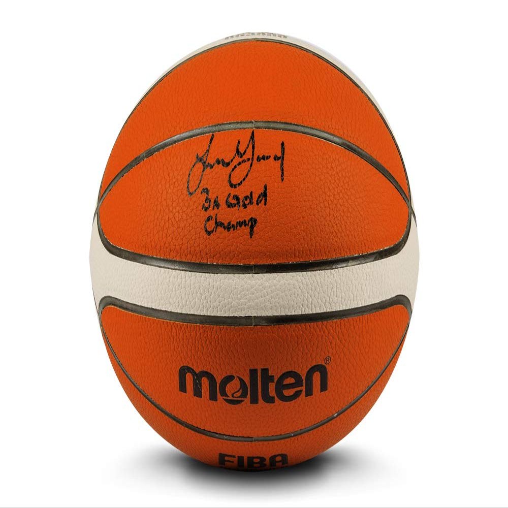 Jalen Green Autographed & INSCRIBED 3X Gold Champ Molten BASKETBALL-L50