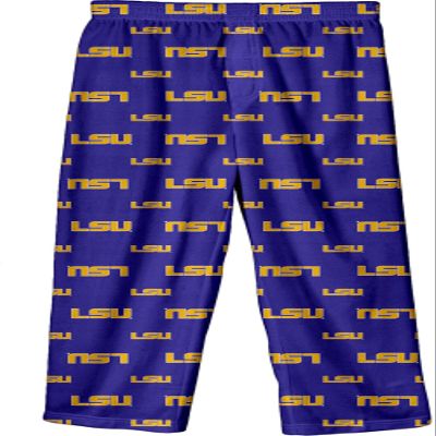 LSU Tigers Youth All Over Team Logo Pajama Pants (10-12)