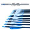 TIGER ARCHERY 30Inch Carbon Arrow Practice Hunting Arrows with Removable Tips for Compound & Recurve Bow(Pack of 12) (Blue White) view 3