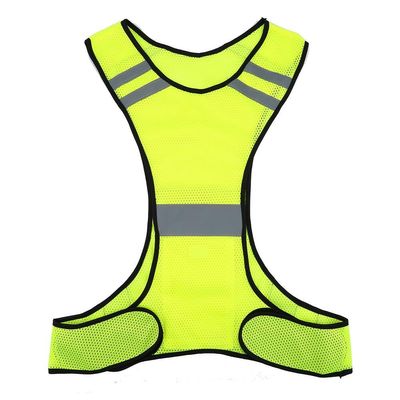 Fluorescent Yellow Reflective Vest, Reflective Night Security Vest with Mesh and Adjustable Waist for Jogging Biking Walking(Yellow)