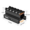 Feyachi RM24 Riser Mount Picatinny Rail 0.83" High, 5 Slots Riser Mount for Red Dot Sight view 3