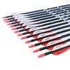 TIGER ARCHERY 30Inch Carbon Arrow Practice Hunting Arrows with Removable Tips for Compound & Recurve Bow(Pack of 12) (Red White) view 4
