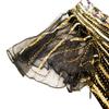 1920s Art Deco Fringed Sequin Dress 20s Flapper Gatsby Costume Dress W/ 20s Accessories Set (3X-Large, Black Gold) view 3