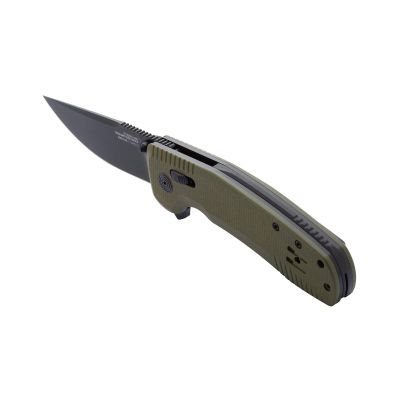 SOG TAC XR Professional Folding Knife | 3.4" D2 Tool Steel Blade & Ultra-Grip G10 Handle | Single-Handed Ambidextrous Use, OD Green