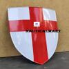 Crusader Medieval Shield - 16 Gauge Steel Battle Ready - White - One Size view 2