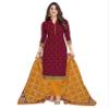 Miraan Women's Cotton Printed Readymade Salwar Suit X-Large Brown view 1