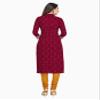 Miraan Women's Cotton Printed Readymade Salwar Suit X-Large Brown view 2