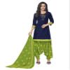 Miraan Women's Cotton Printed Readymade Salwar Suit XX-Large Blue view 1