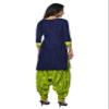 Miraan Women's Cotton Printed Readymade Salwar Suit XX-Large Blue view 2