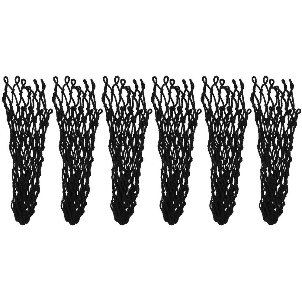 Yosoo Health Gear Billiards Table Pockets,6pcs/Set Net Hollow Out Pool Table Pocket Nets Replacement Mesh Billiard Pockets Cotton Thread Snooker Net Bags Table Accessories, Black