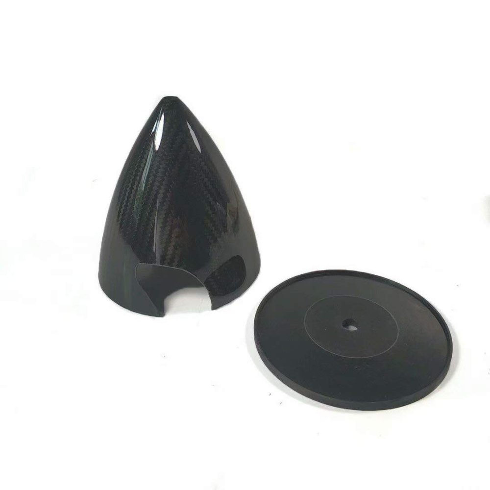 Flight Modal RC Spinner 4"/101.6mm Gas RC Plane 2-Blade CCW Carbon Fiber Spinner Impeller Cover Black