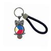 Wedarego Philippines Flag Owl-Shaped Glass Crystal Keychain Keyring Souvenir Decoration Men Women Pendant Accessories Gift view 1