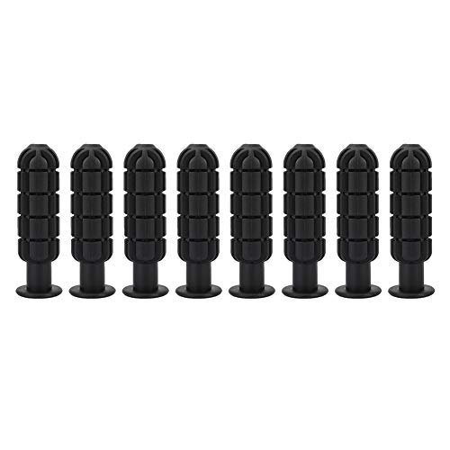 Yosoo Health Gear 8pcs Football Table Grip, Black Foosball Table Replacement Handles, Plastic Table Soccer Handle Grip for 0.5inch Foosball Rods