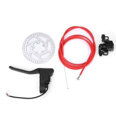 VBESTLIFE Rear Disc Brake Kit, 1 Set of Disc Brake Device Caliper&Rotor&Cable&Handle&Screws Compatible with M365 Electric Scooter